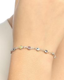 Gümüş Nazar Boncuk Bayan Bileklik Sevgiliye Hediye