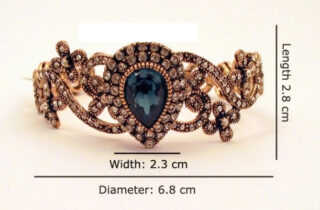 Elmas Montür Safir Mavi Renk Damla Bileklik Sevgiliye Hediye