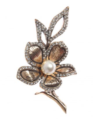 Yaka İğnesi Broş İnci Taşlı Elmas Montür Yaka İğnesi Broş Sevgiliye Hediye