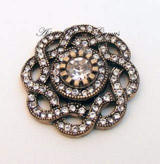 Aşina Gümüş - Elmas Montür Divanhane Taşlı Broş