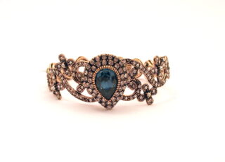 Elmas Montür Safir Mavi Renk Damla Bileklik Sevgiliye Hediye