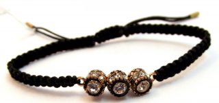 Üçlü Su Yolu Elmas Montür Makrome Bileklik Sevgiliye Hediye