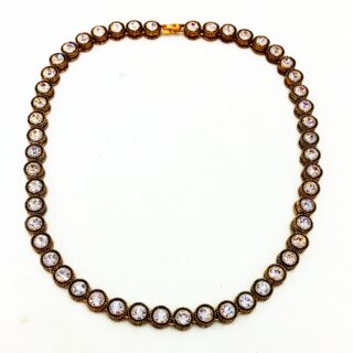 Aşina Gümüş Elmas Kolye Su Yolu Muhteşem Yüzyıl Elmas Montür Kolye